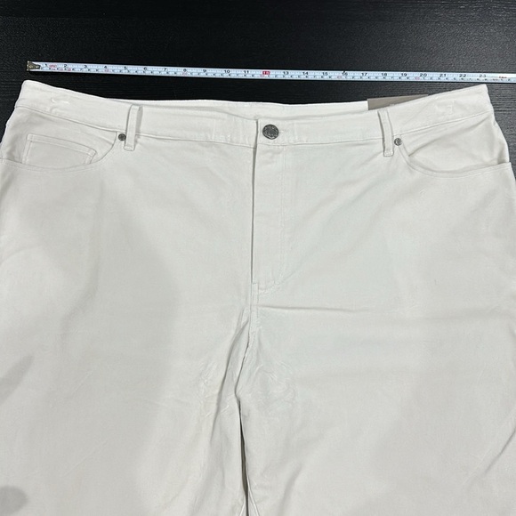 Soft Surroundings Blakely Velveteen Pants in White Pearl Ivory Color - 24W - Picture 6 of 10